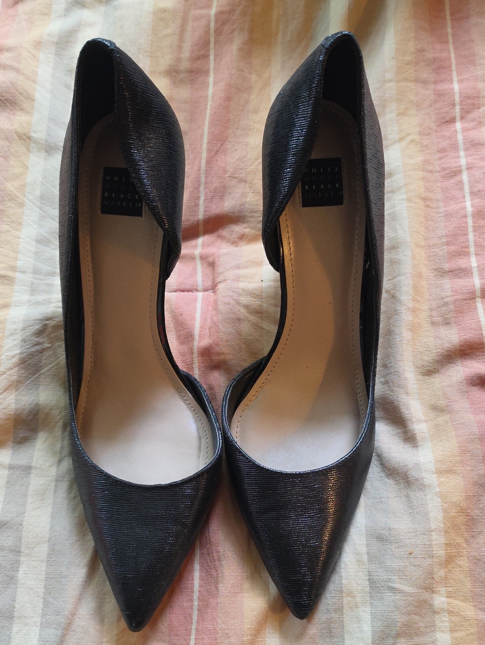 White House Black Market Black Pointed D'Orsay Pumps